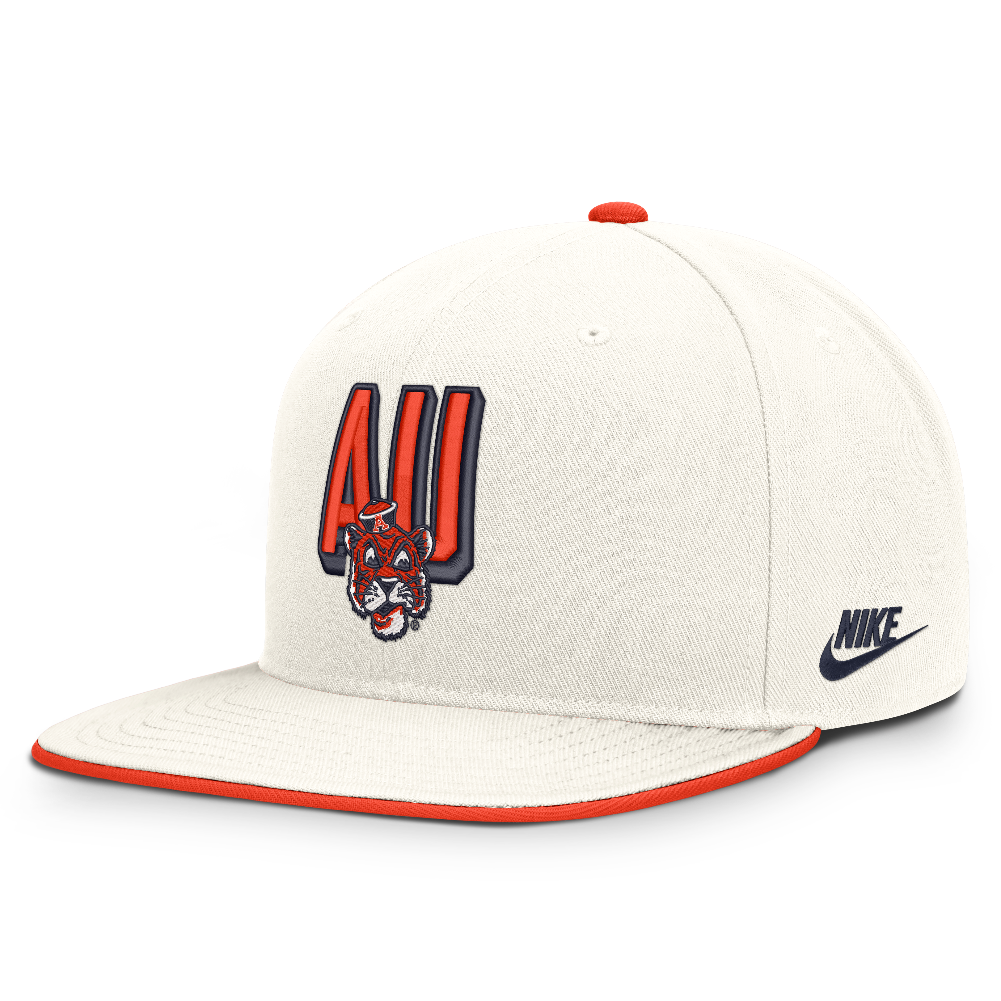 Casquette snapback Nike Pro blanche Auburn Tigers Legacy Letter & Mascot pour homme