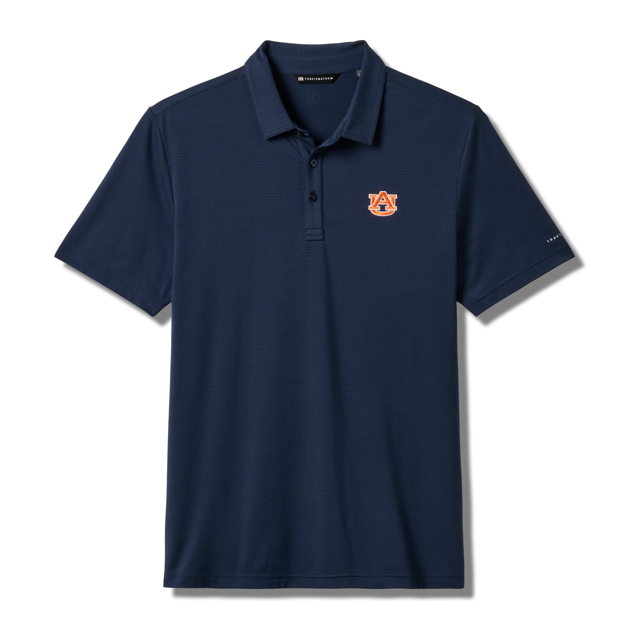 Polo homme TravisMathew Navy Auburn Tigers Halftime Show Heater en mélange de trois matières