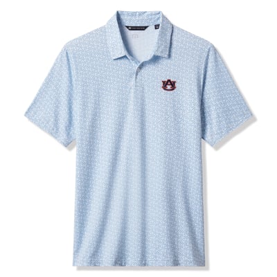  Auburn Tigers TravisMathew College Bound Tri-Blend Polo - White/Blue