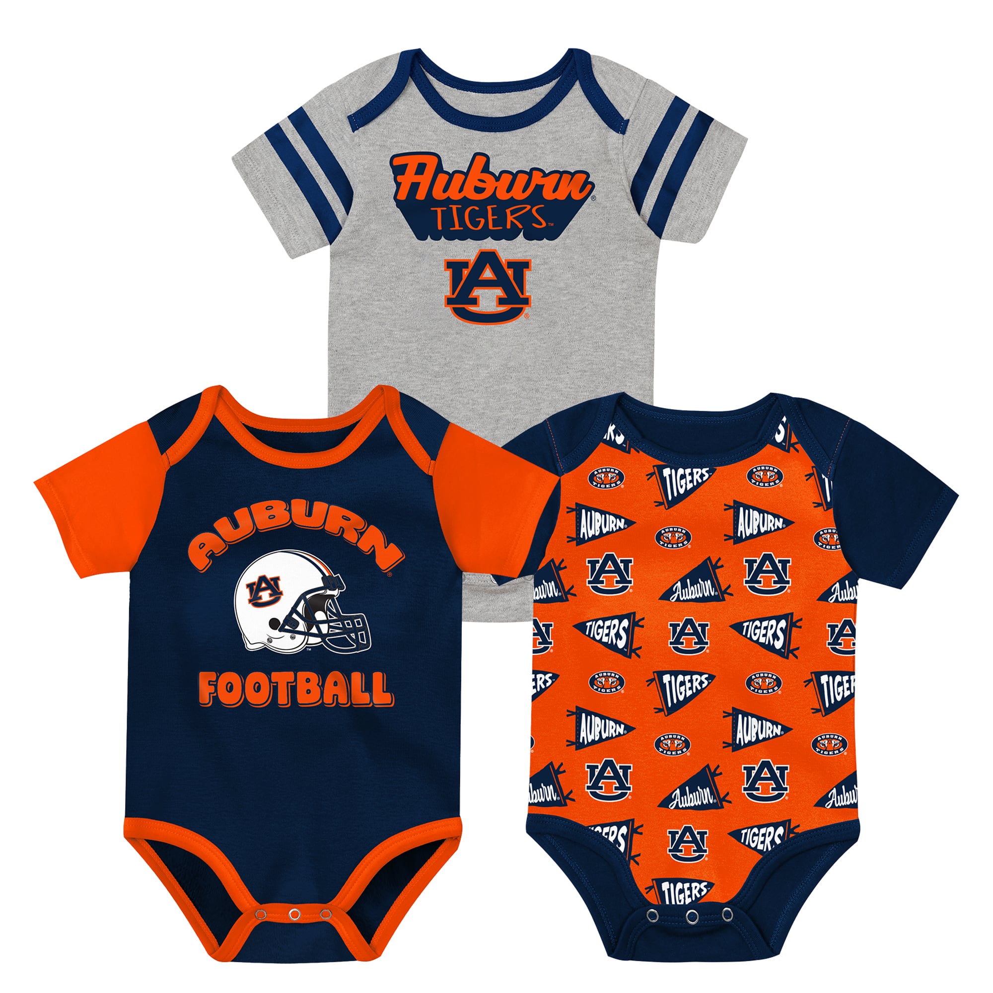 Newborn Outerstuff  Navy Auburn Tigers Star Player Three-Piece Bodysuit Set