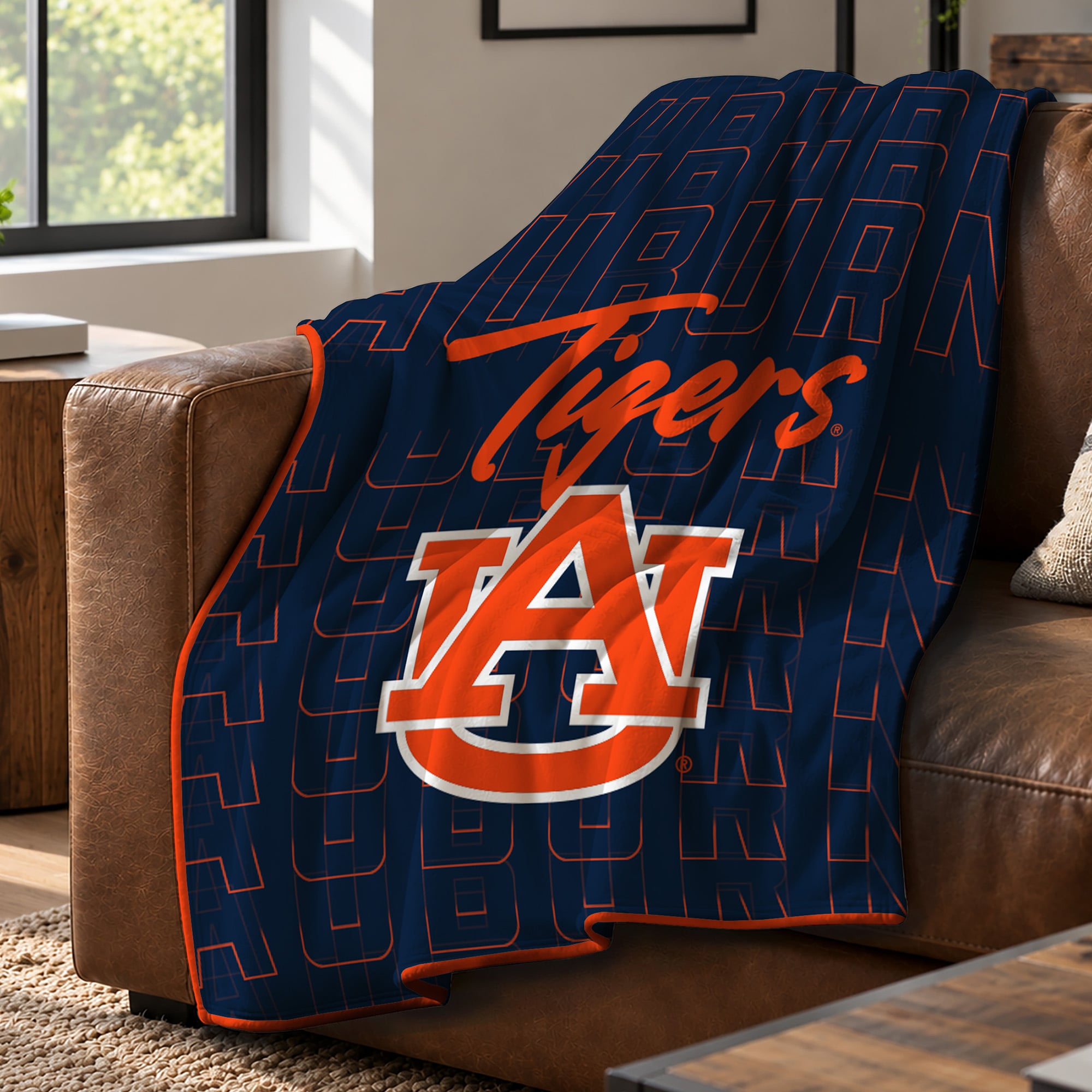 Couverture ultra douce Pegasus Auburn Tigers Echo Script Fade 50" x 60"