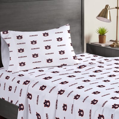 Auburn Tigers Pegasus Three-Piece Twin Sheet Set