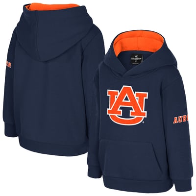  Auburn Tigers Colosseum Toddler Big Logo Fleece Pullover Hoodie - Navy