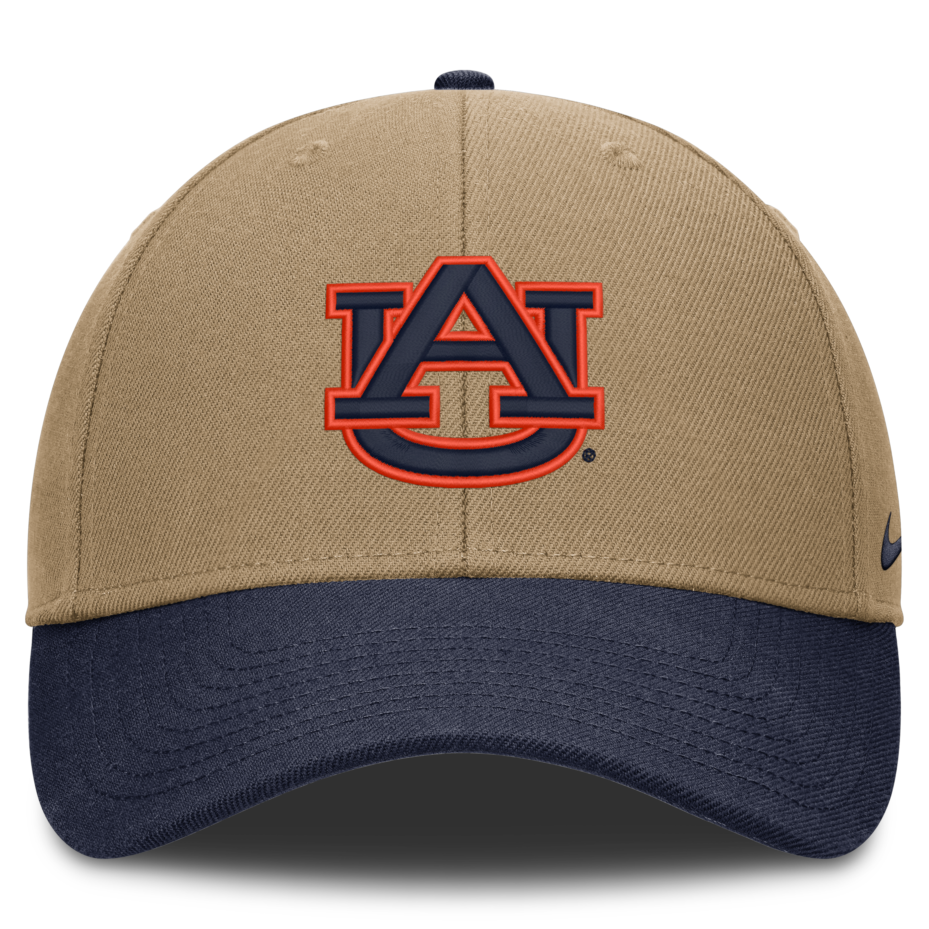 Casquette unisexe Nike beige/marine Auburn Tigers Primetime Rise Dri-FIT ajustable