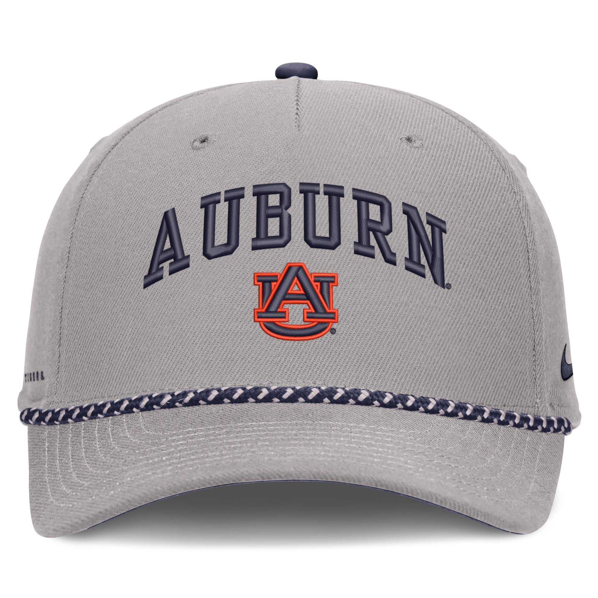 Casquette unisexe Nike grise Auburn Tigers Primetime Rise à cordon ajustable