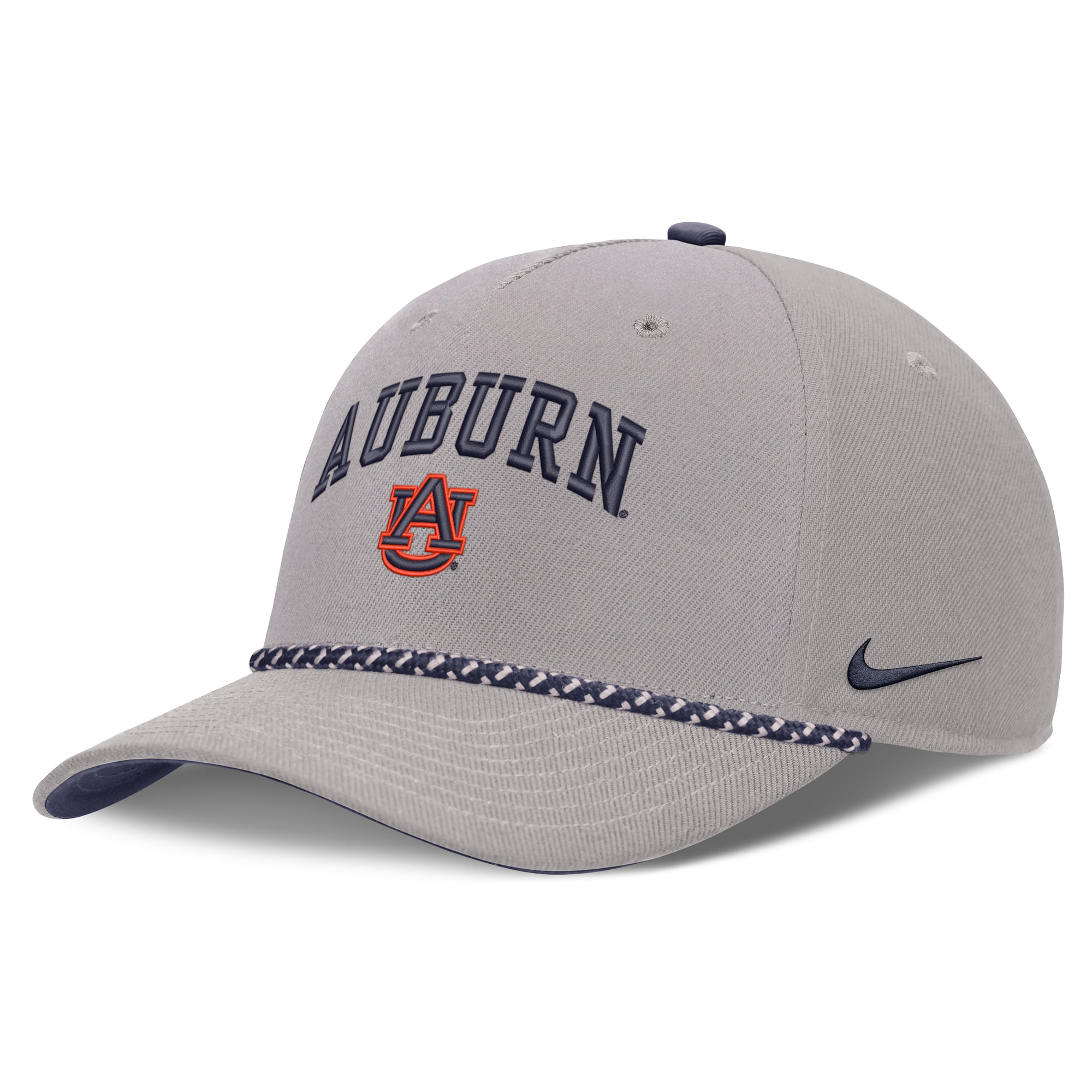 Casquette unisexe Nike grise Auburn Tigers Primetime Rise à cordon ajustable