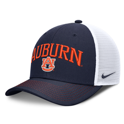  Auburn Tigers Nike Unisex  Dri-FIT Primetime Arched Trucker Adjustable Hat - Navy/White