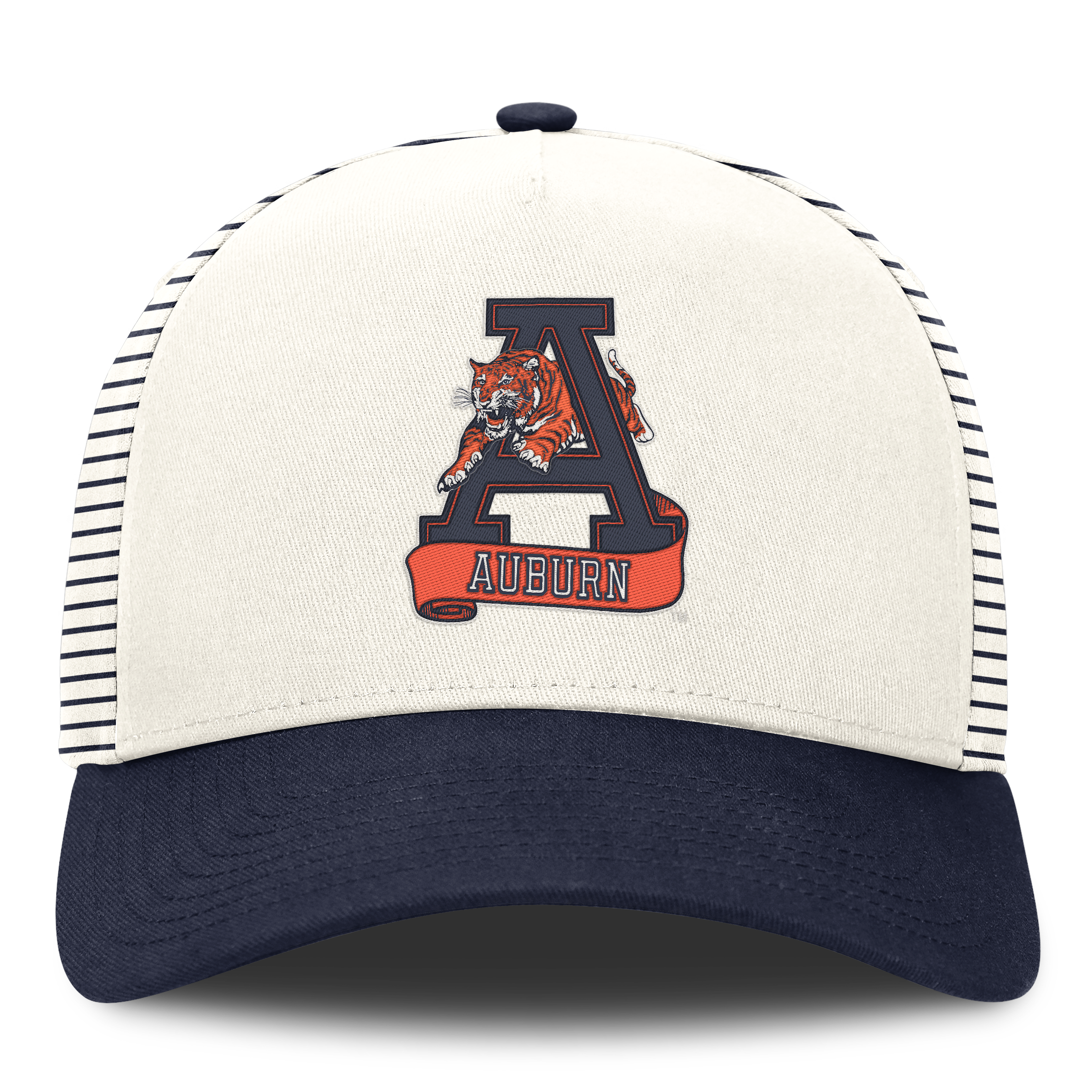 Casquette unisexe Nike blanche/marine Auburn Tigers Vault à rayures et taille ajustable