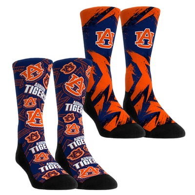  Auburn Tigers Rock Em Unisex Game Day Two-Pack Crew Socks Set - Orange