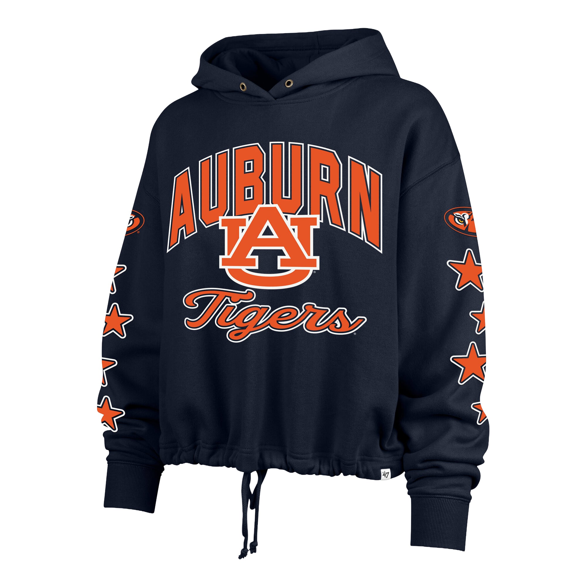 Women's '47  Navy Auburn Tigers Starry Eyed Venice Pullover Hoodie