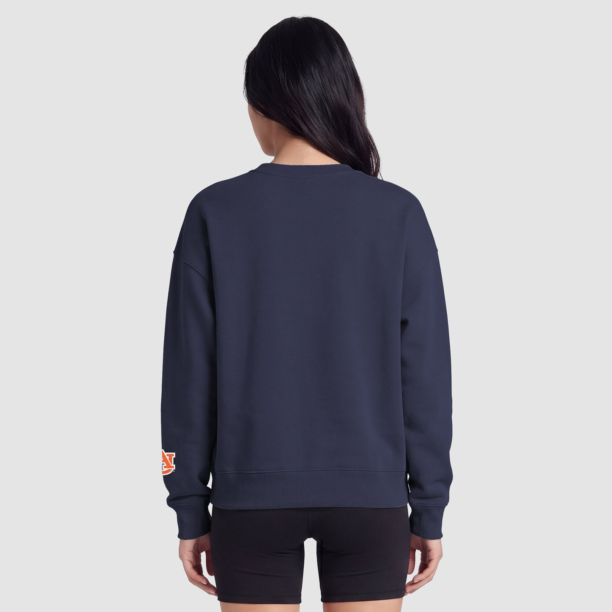Sweat-shirt polaire à col rond Champion bleu marine Auburn Tigers pour femme