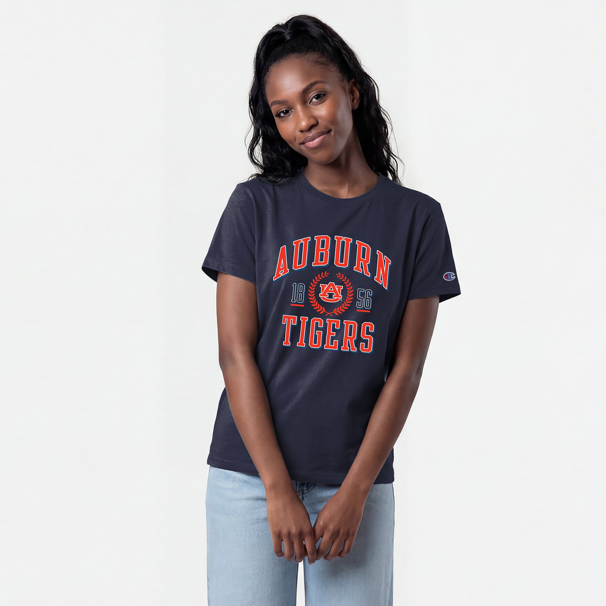 Women's Champion Navy Auburn Tigers Lifestyle T-Shirt