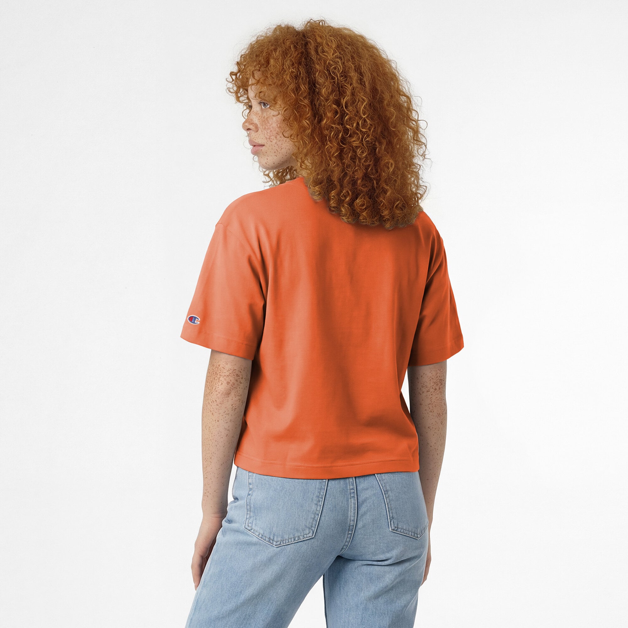 Women's Champion Orange Auburn Tigers Waist Length Wordmark T-Shirt