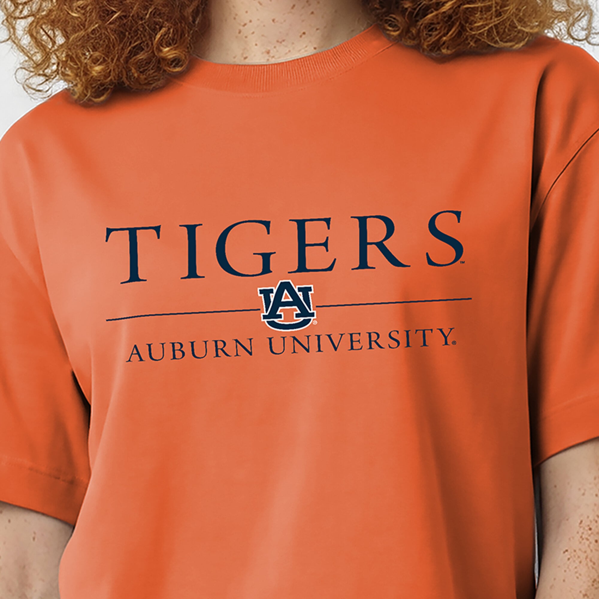 Women's Champion Orange Auburn Tigers Waist Length Wordmark T-Shirt