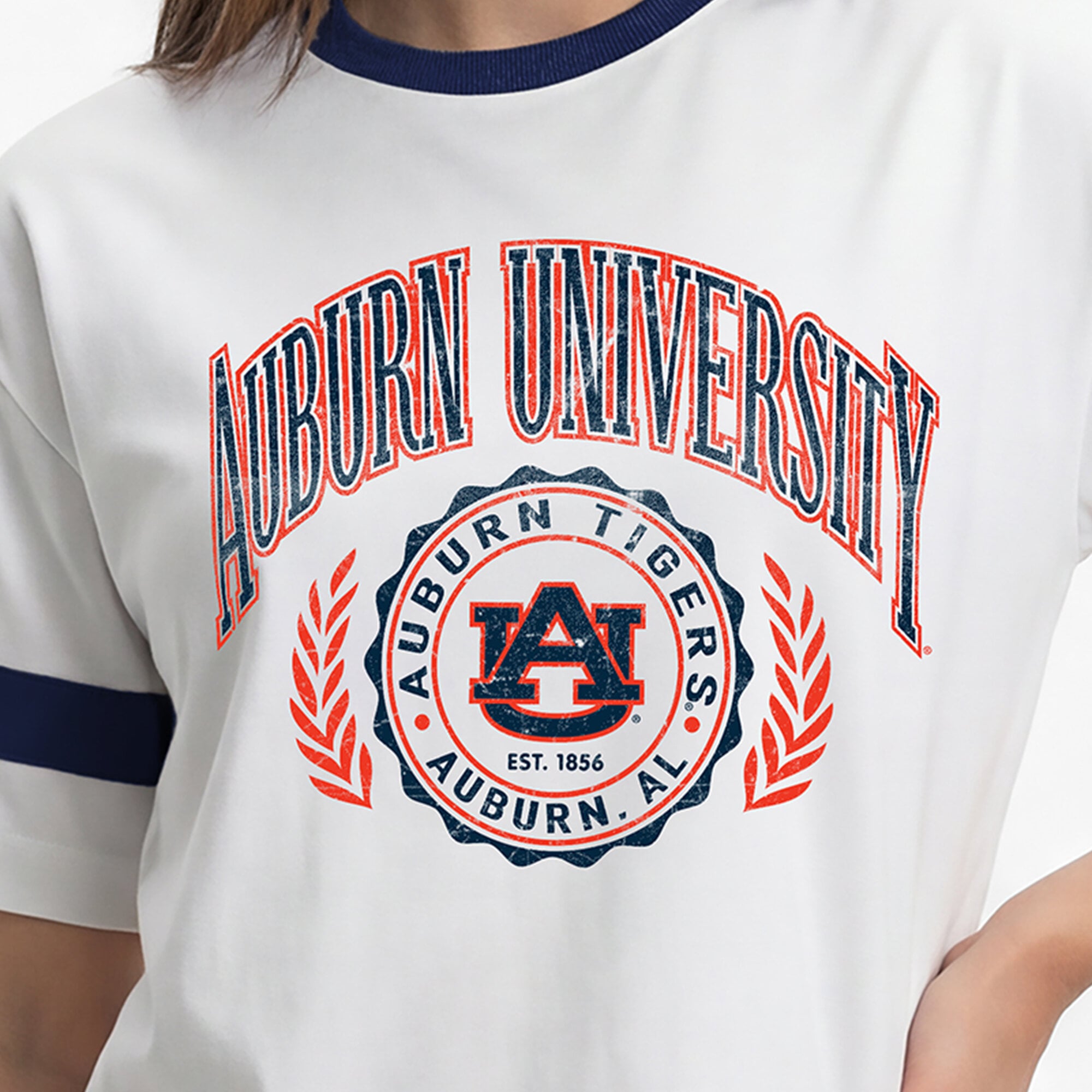 Women's Champion White Auburn Tigers Retro Oversized T-Shirt