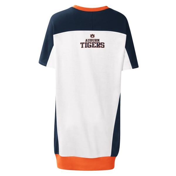 Women's G-III 4Her by Carl Banks White Auburn Tigers Home Run T-Shirt Dress