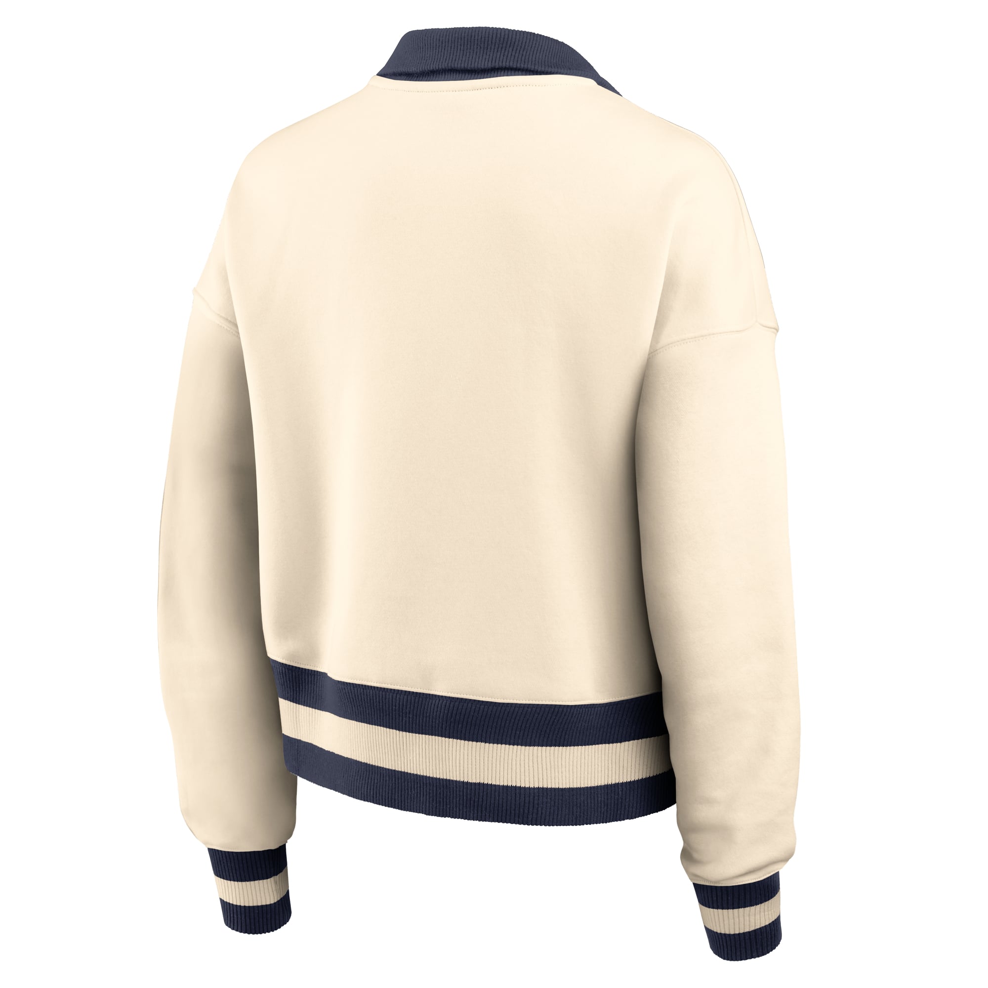 Women's Nike Cream Auburn Tigers Oversized Legacy Cropped Half-Zip Sweatshirt