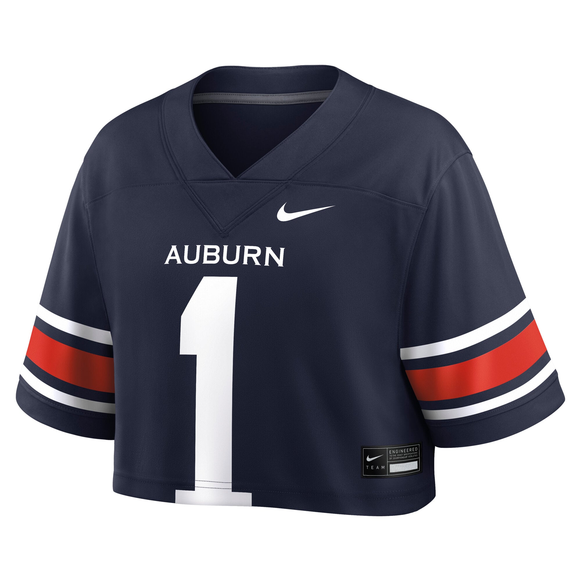 Maillot court de match Nike Auburn Tigers bleu marine pour femme