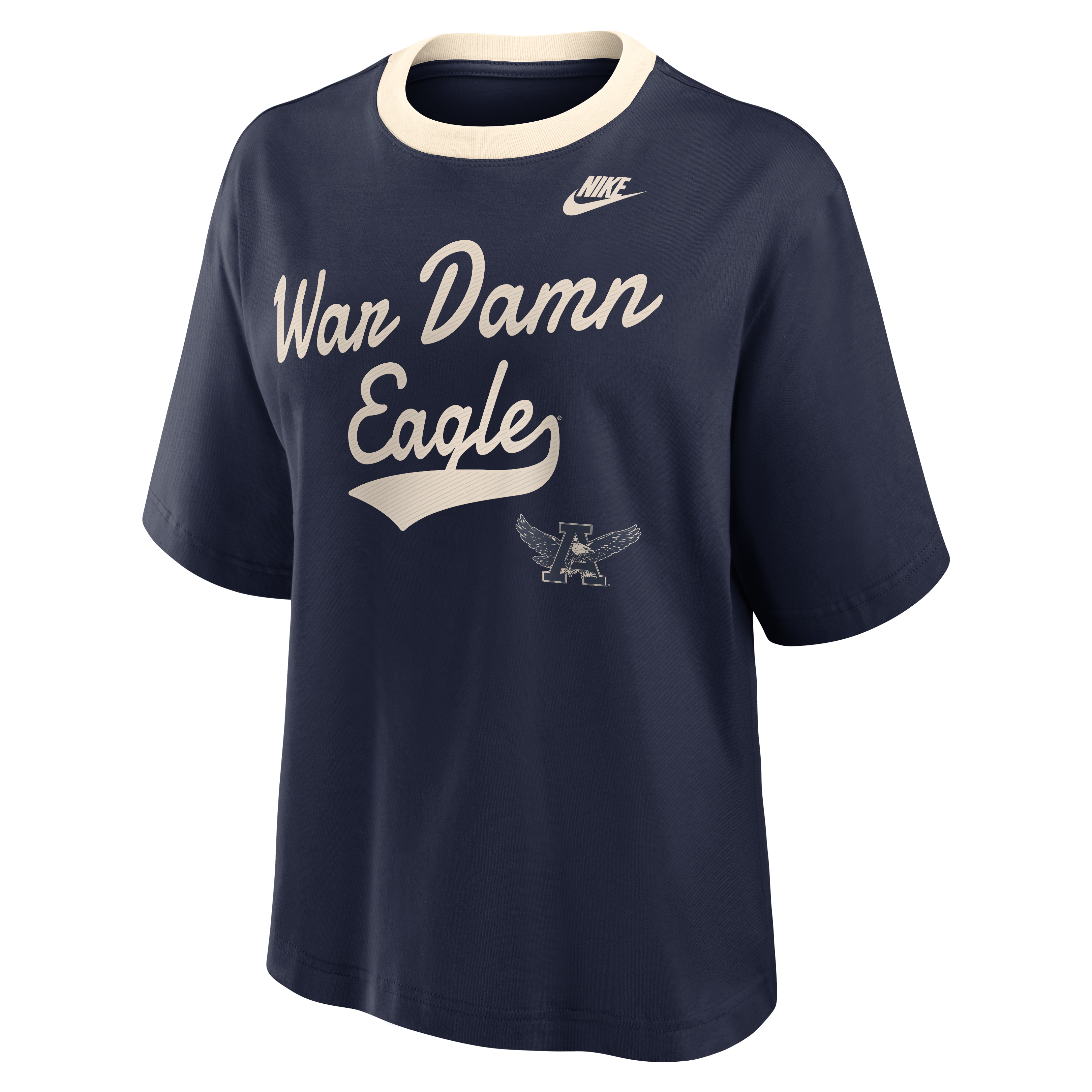 T-shirt Nike Auburn Tigers Legacy Fight Song pour femme, bleu marine