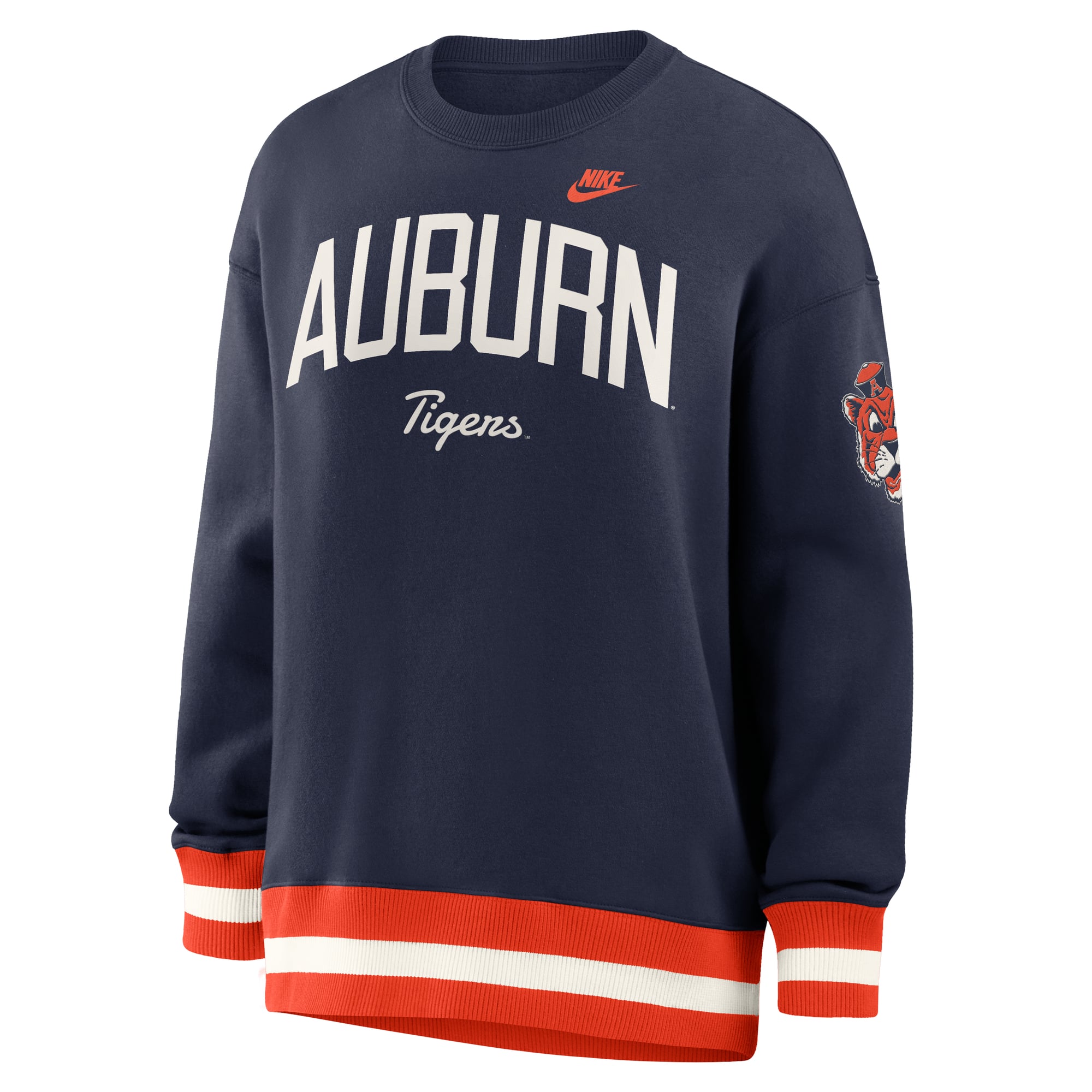 Sweat-shirt oversize Nike Legacy Arch Phoenix bleu marine Auburn Tigers pour femme