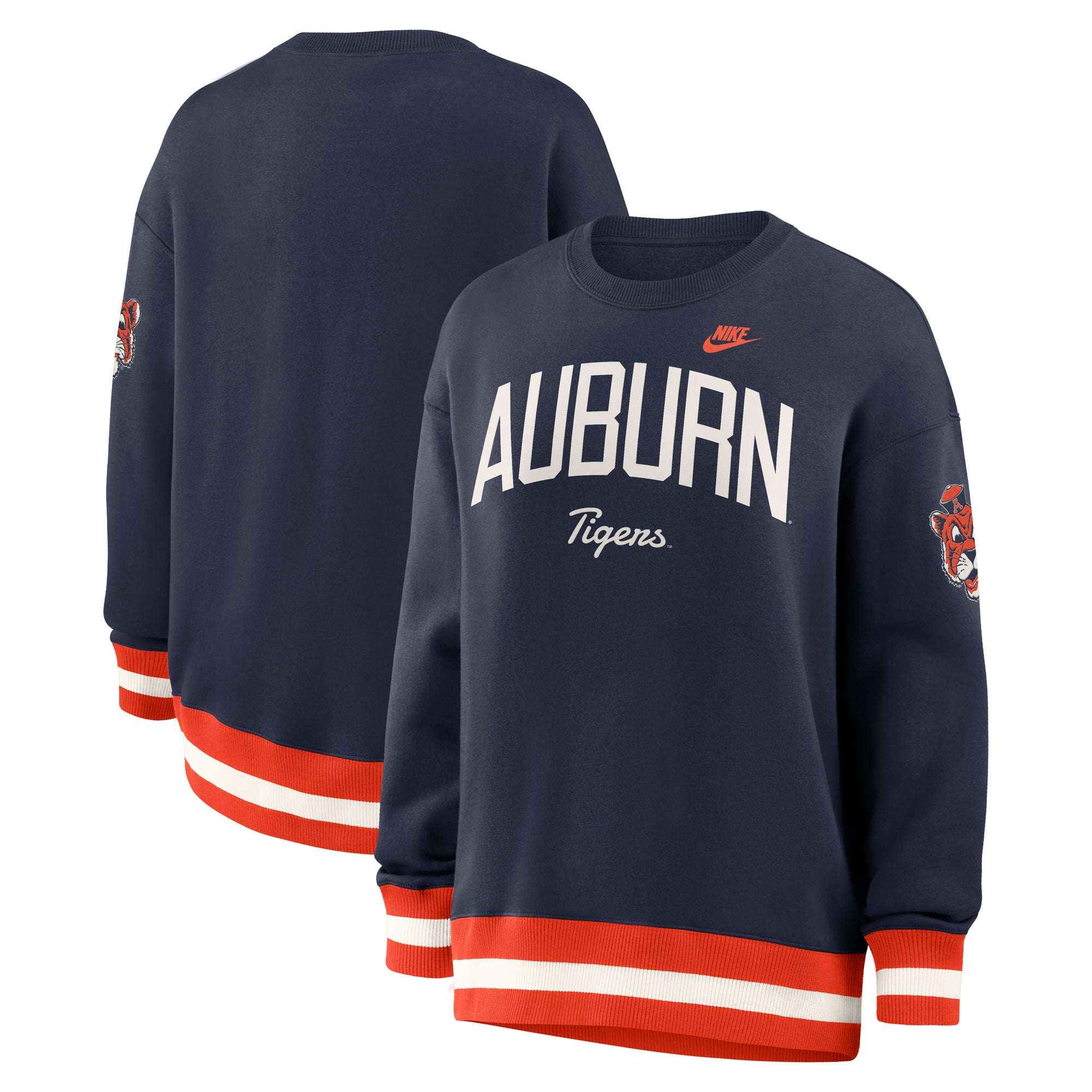 Sweat-shirt oversize Nike Legacy Arch Phoenix bleu marine Auburn Tigers pour femme