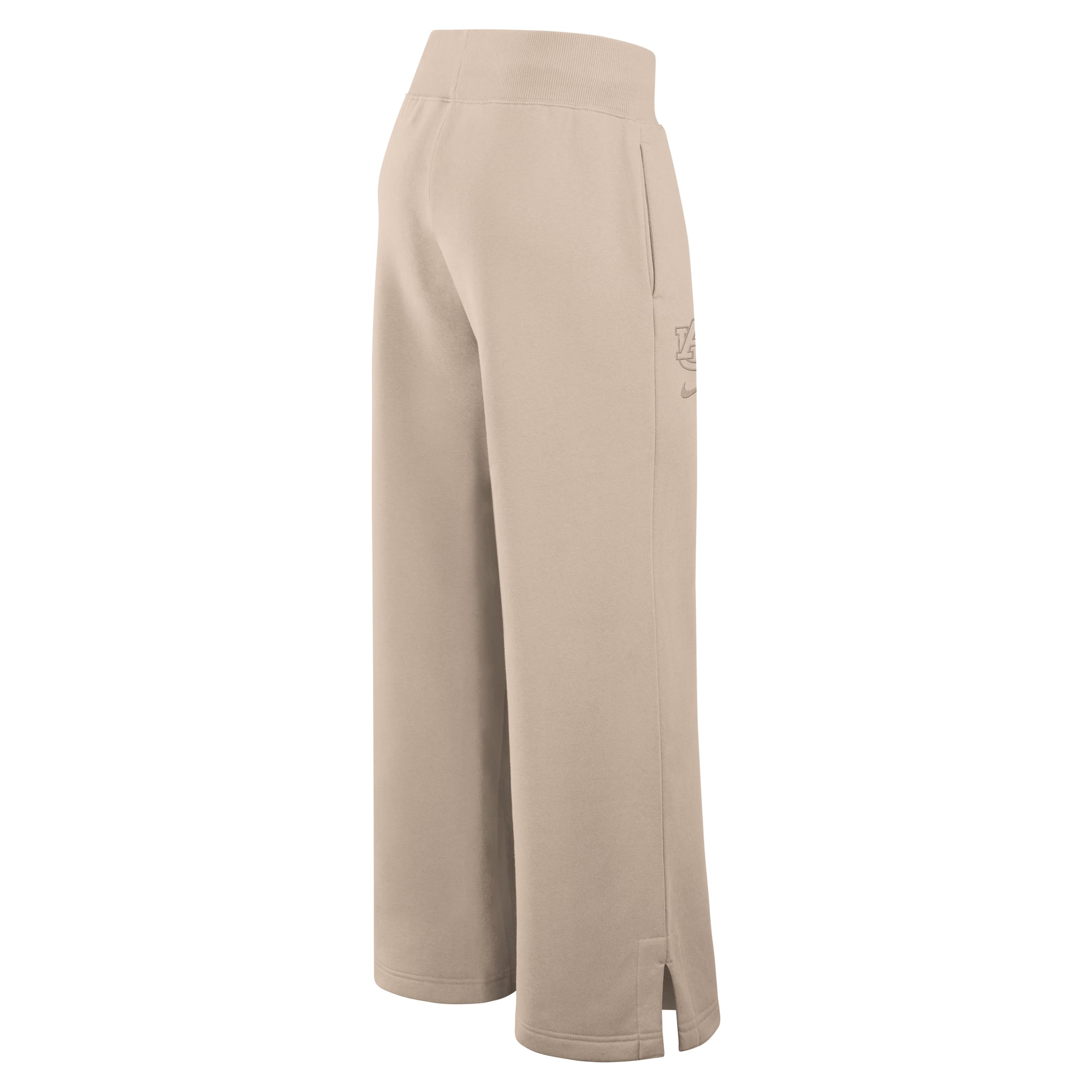 Women's Nike Tan Auburn Tigers Neutral Stance Collection Phoenix Fleece Wide-Leg Sweatpants