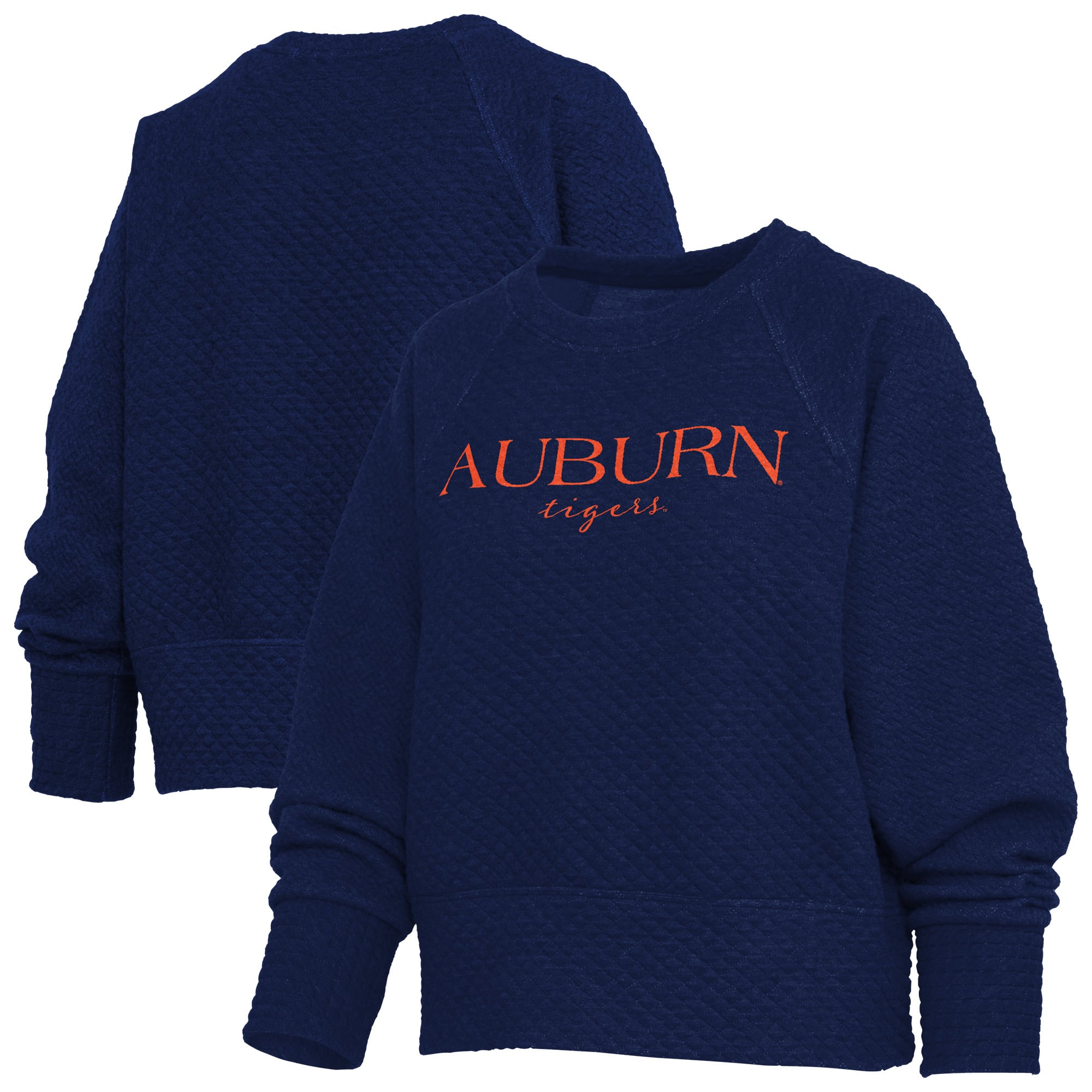Sweat-shirt matelassé Nova bleu marine Auburn Tigers Champagne de Pressbox pour femme