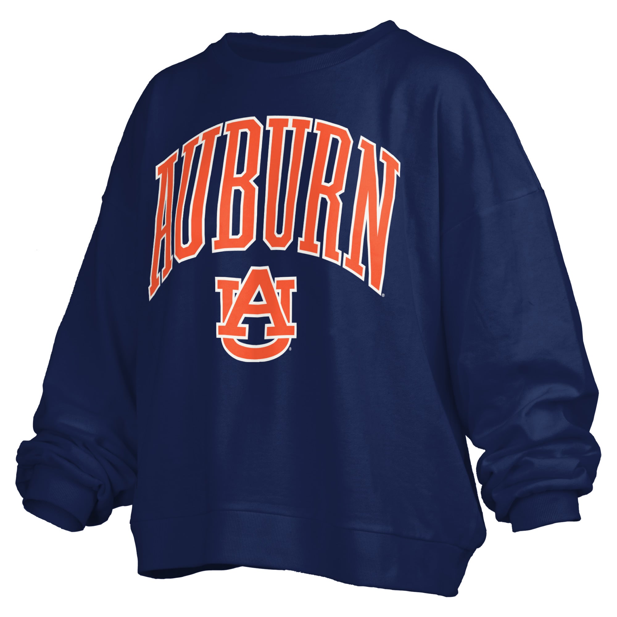 Sweat-shirt polaire oversize Pressbox bleu marine Auburn Tigers Janise avec logo en arc sur la poitrine pour femme