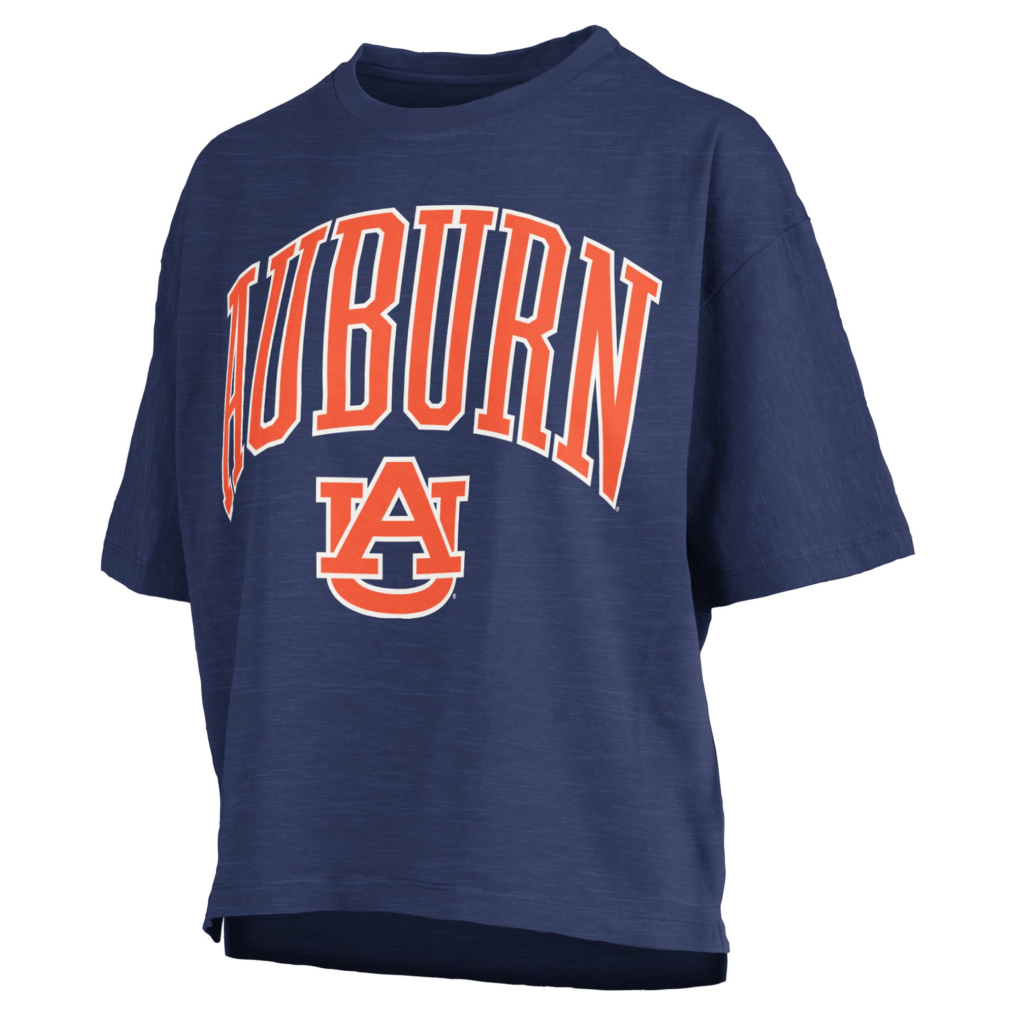T-shirt oversize Pressbox Navy Auburn Tigers Nelson Arch Over Logo Slub pour femme