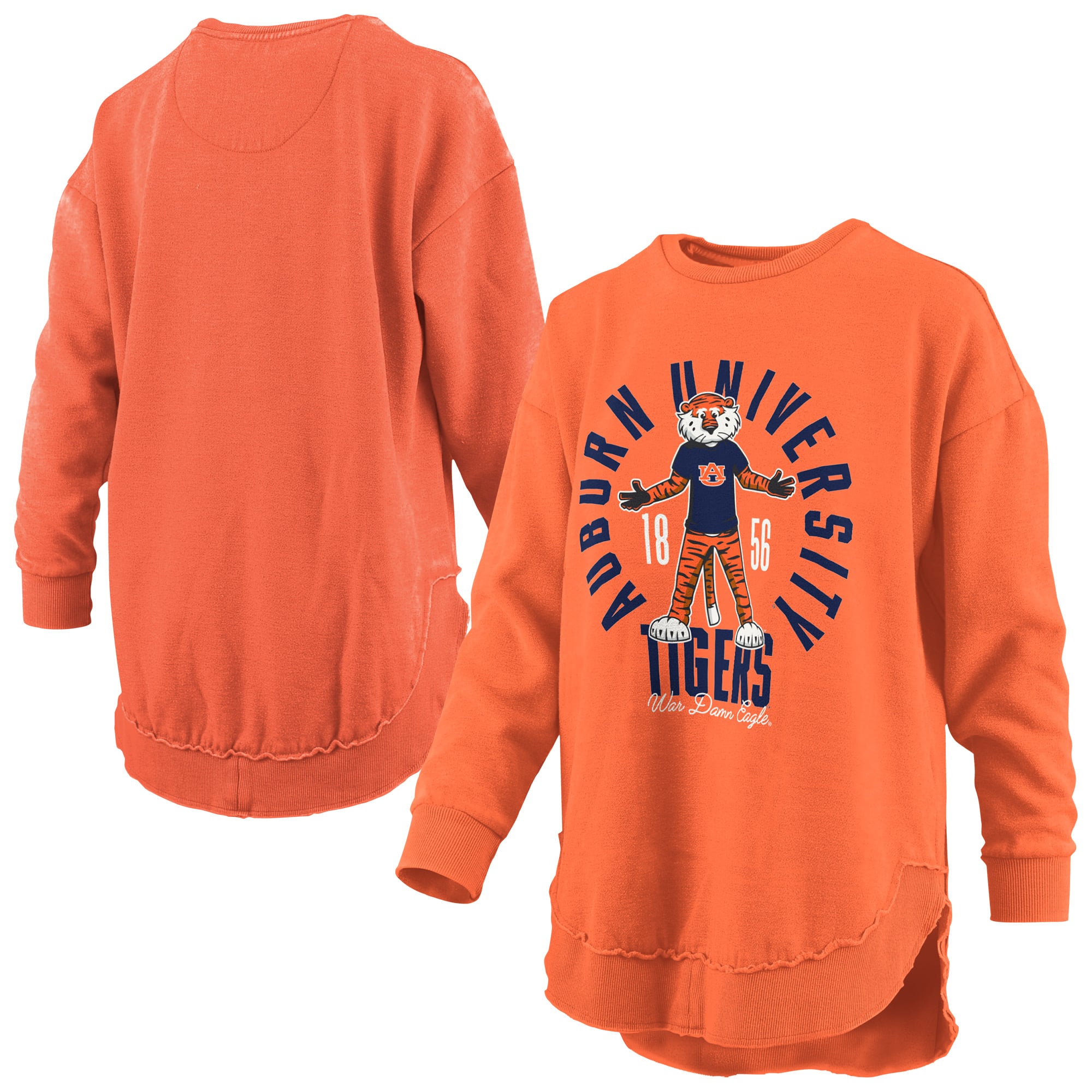 Sweat-shirt à col rond Pressbox Orange Auburn Tigers Blitz pour femmes