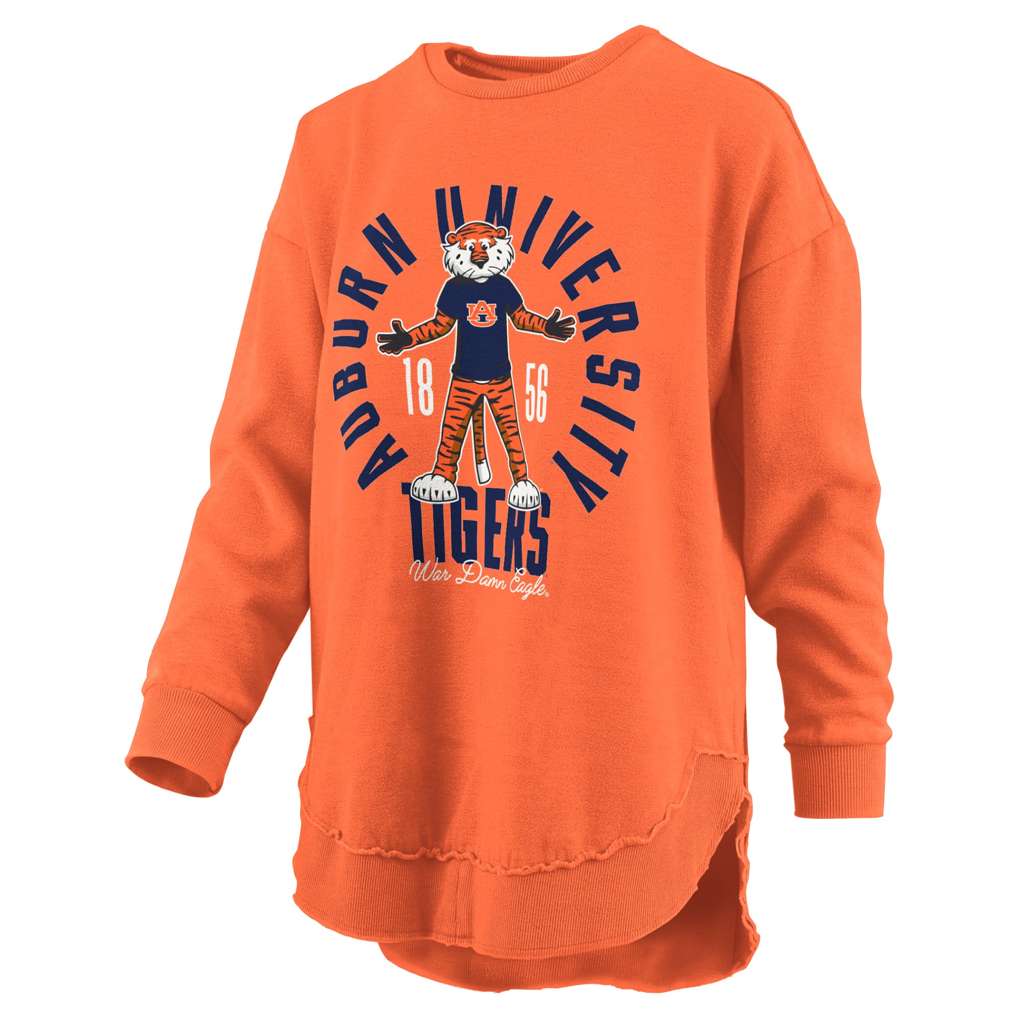 Sweat-shirt à col rond Pressbox Orange Auburn Tigers Blitz pour femmes