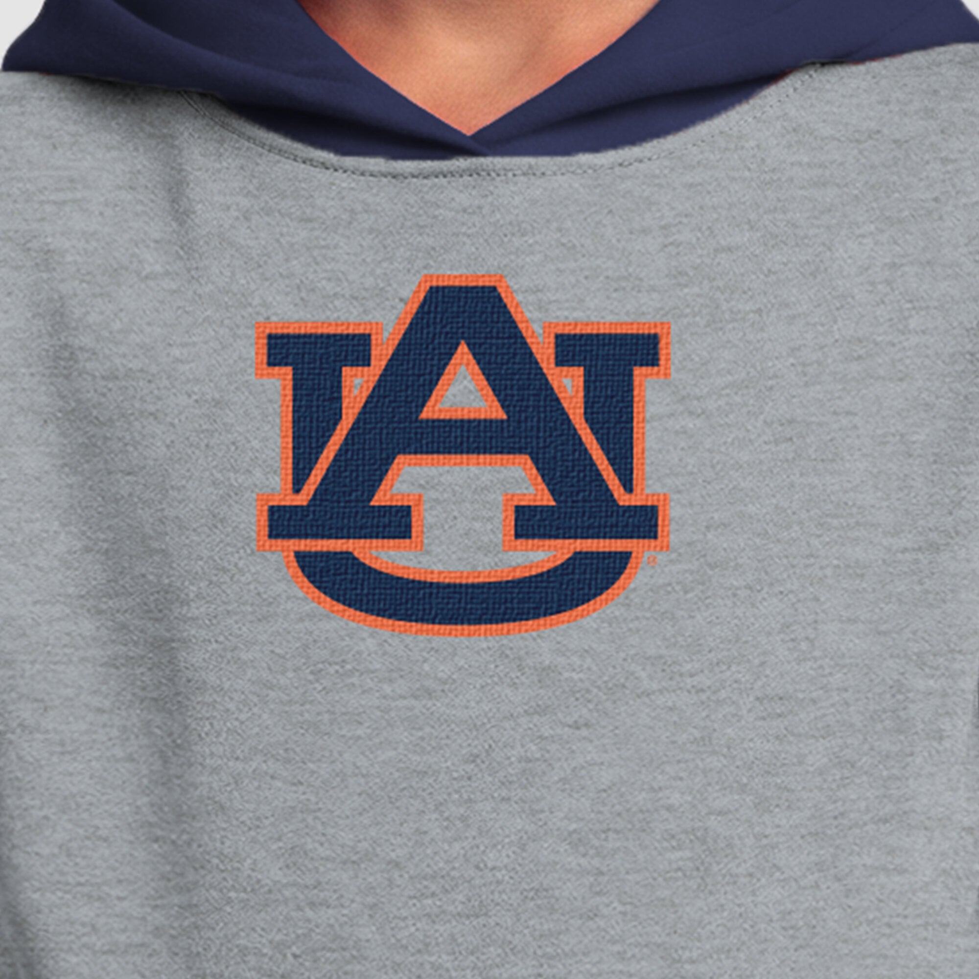 Youth Champion Heather Gray Auburn Tigers Fleece Hoodie