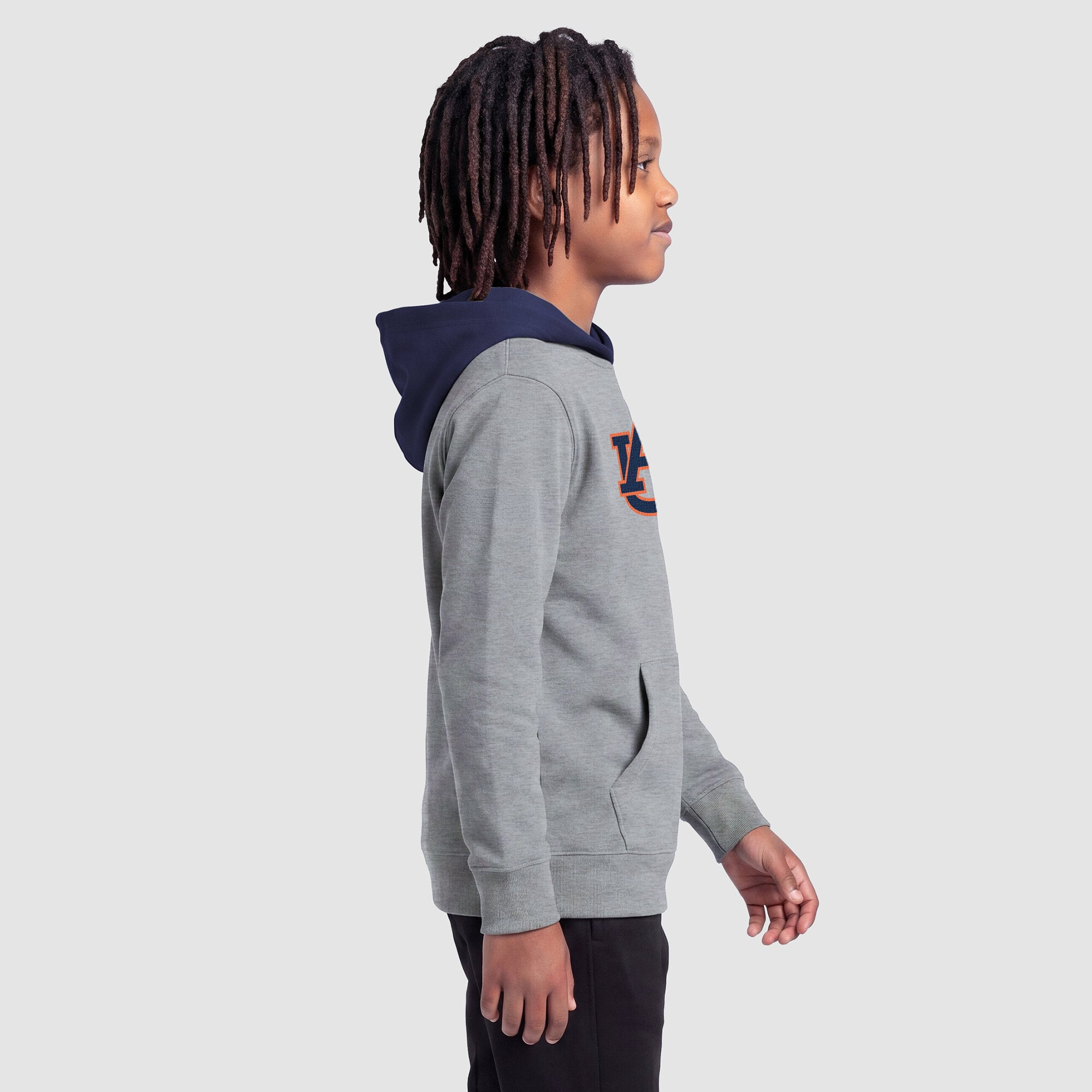 Youth Champion Heather Gray Auburn Tigers Fleece Hoodie
