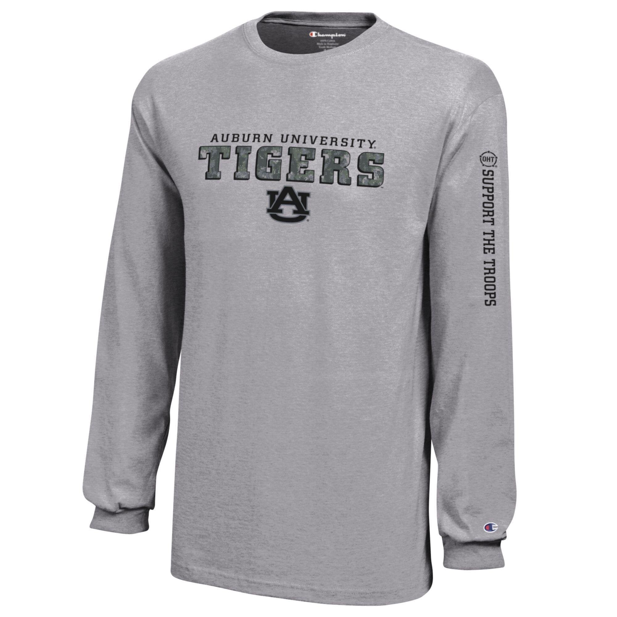 T-shirt à manches longues Youth Champion Heather Gray Auburn Tigers Operation Hat Trick