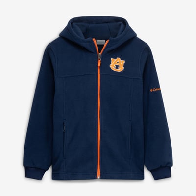  Auburn Tigers Columbia Youth Flanker Fleece Full-Zip Hoodie - Navy
