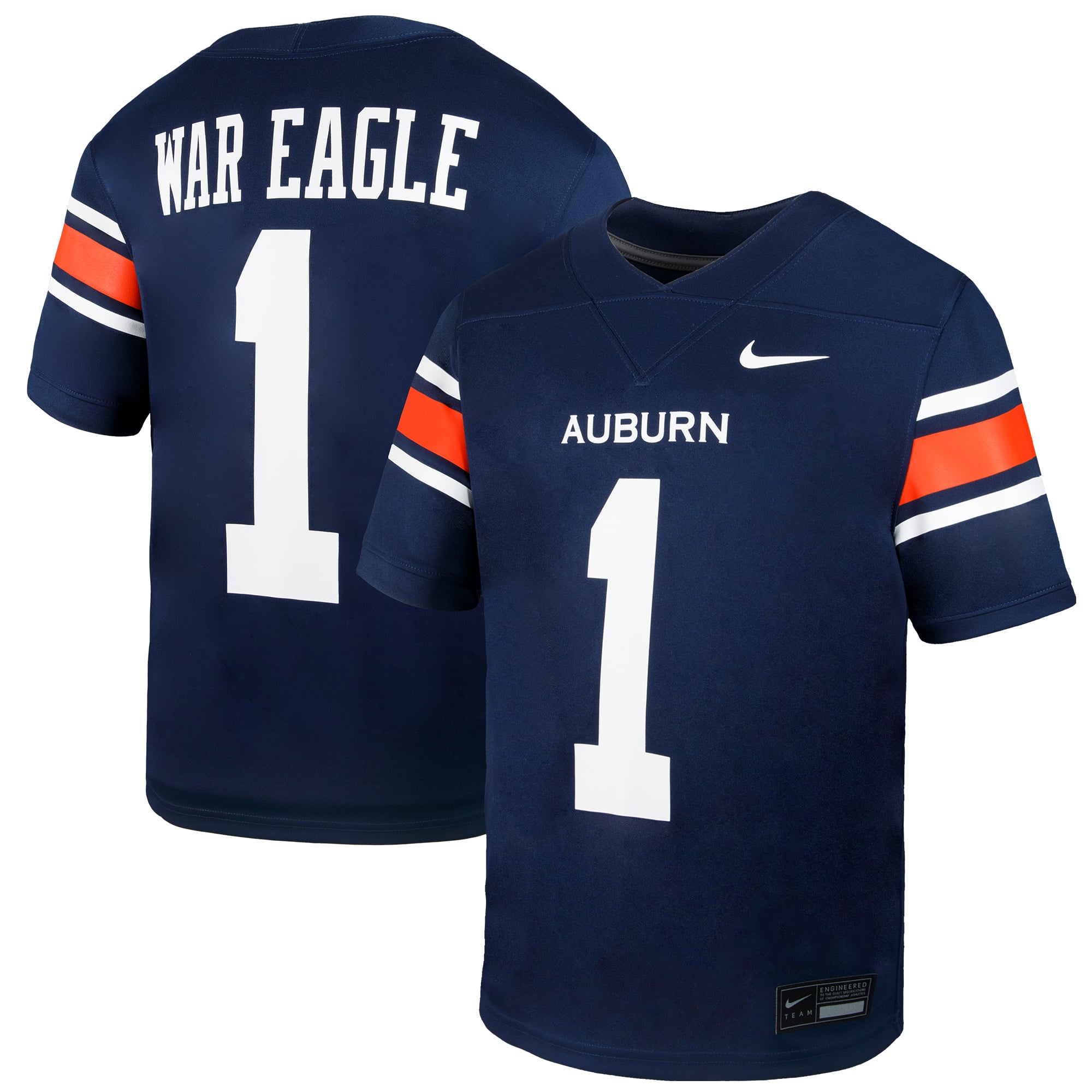 Youth Nike #1 Navy Auburn Tigers Untouchable Replica Game Jersey