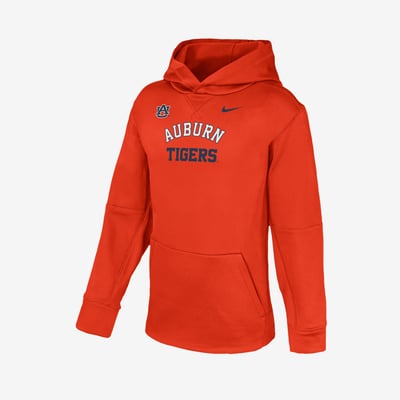  Auburn Tigers Nike Youth Arched Therma-FIT Hoodie - Orange