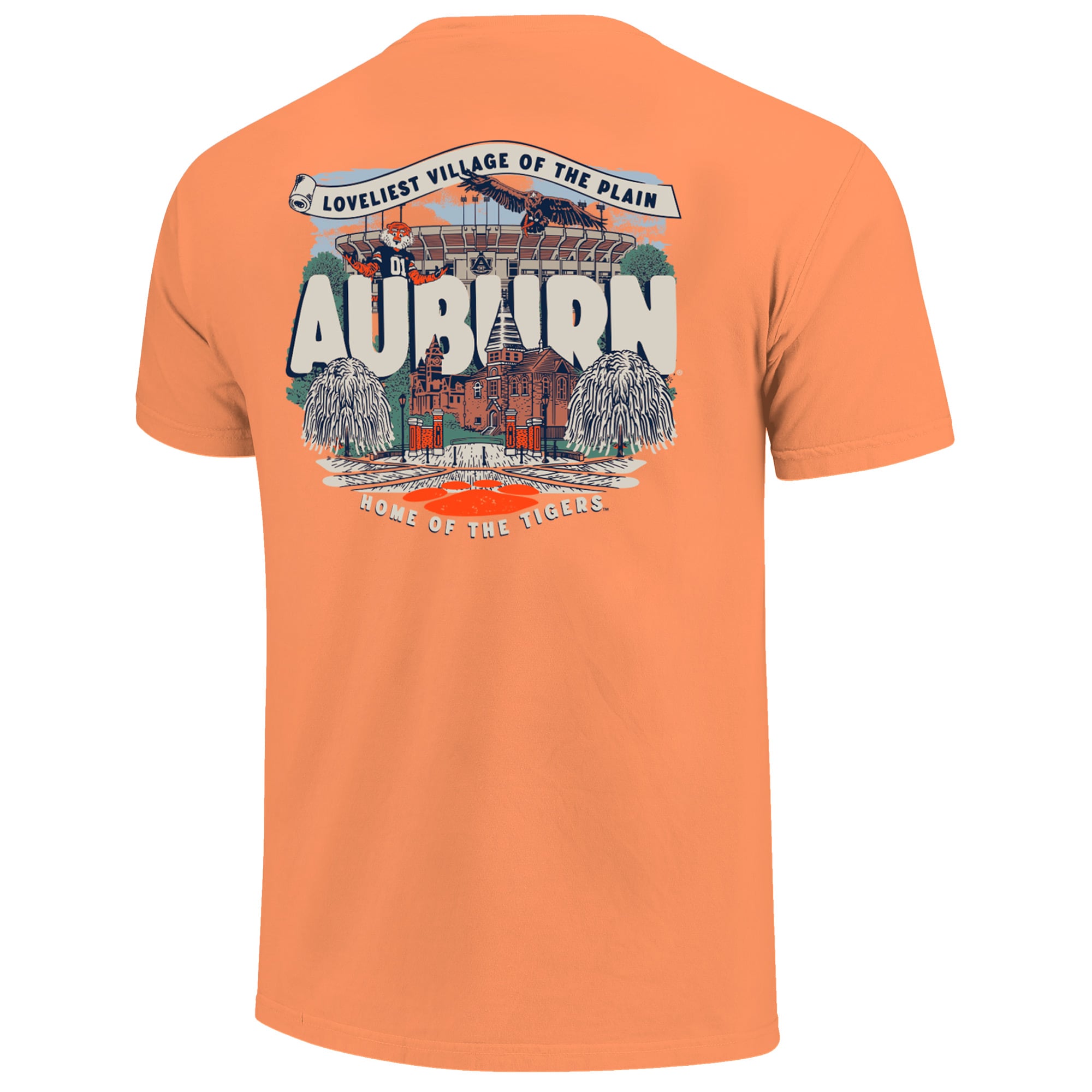 T-shirt jeunesse Orange Auburn Tigers - Scène du campus local