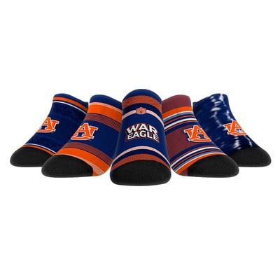  Auburn Tigers Rock Em Youth Super Fan Five-Pack Low-Cut Socks Set - 