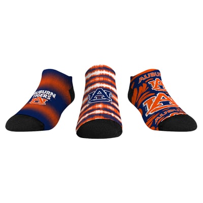  Auburn Tigers Rock Em Youth Make Some Noise Three-Pack Low-Cut Socks Set - Blue
