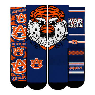  Auburn Tigers Rock Em Youth Fan Favorite Three-Pack Crew Sock Set - Navy