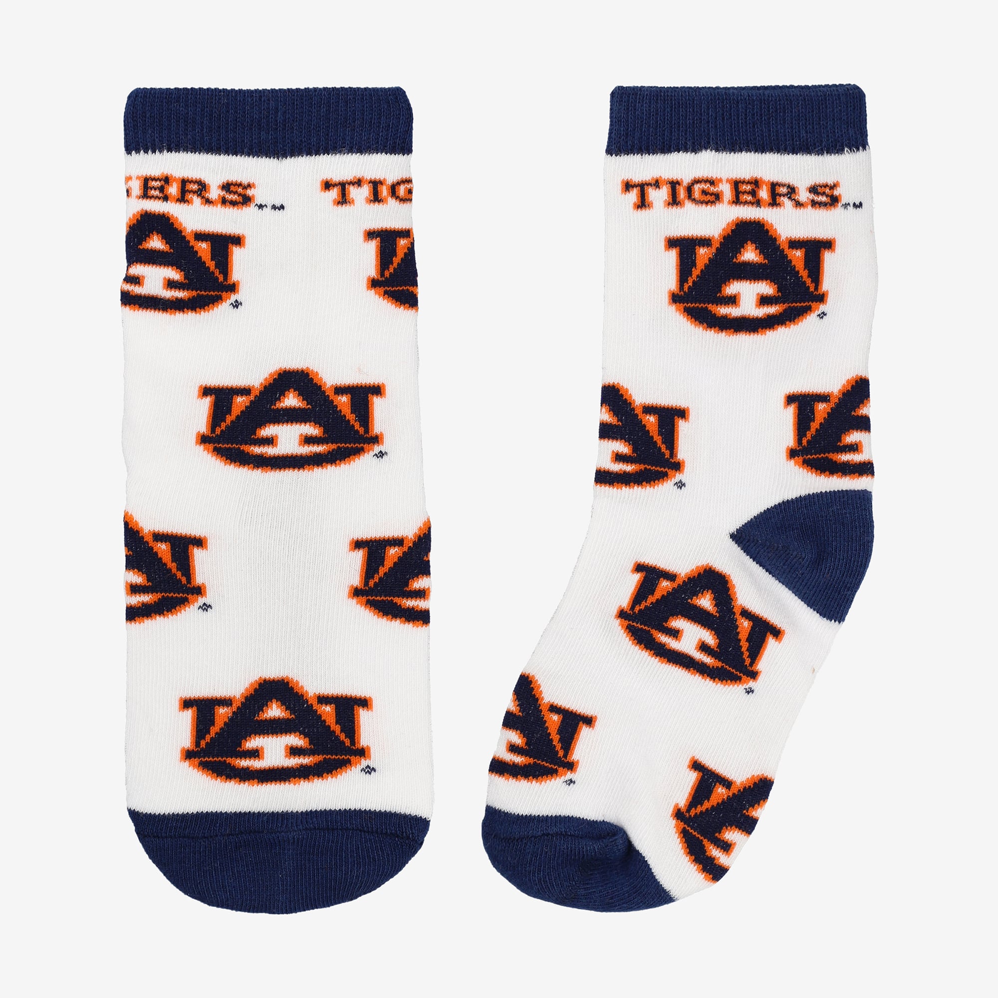 Chaussettes montantes Youth Starter blanches à imprimé intégral Auburn Tigers