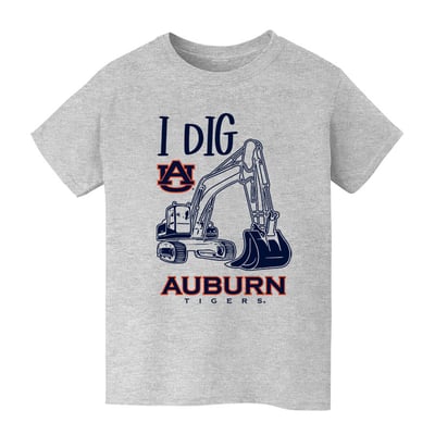 Auburn Tigers Vive La Fete Youth Excavator T-Shirt - Gray