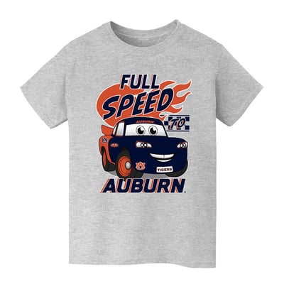  Auburn Tigers Vive La Fete Youth Full Speed T-Shirt - Gray