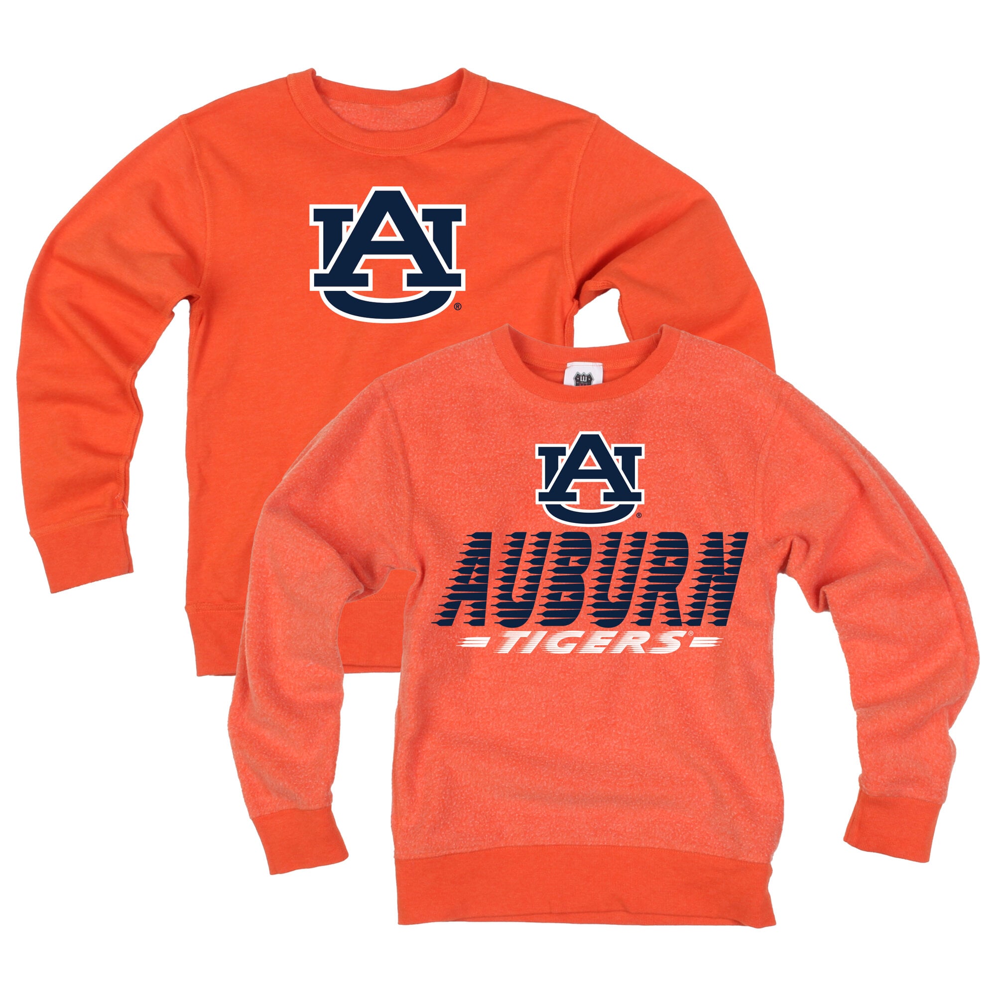 Youth Wes & Willy Orange Auburn Tigers Reversible Sweatshirt