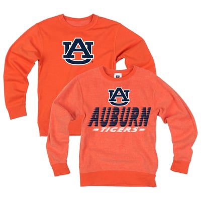  Auburn Tigers Wes & Willy Youth Reversible Sweatshirt - Orange