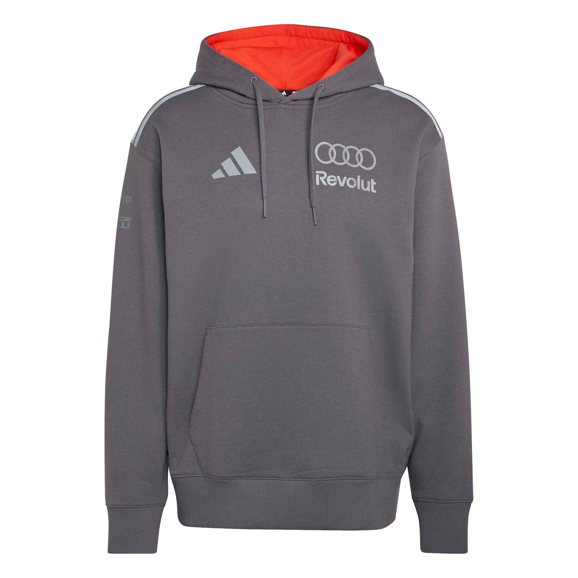 Sweat à capuche adidas Charcoal Audi F1 Authentic Driver pour homme