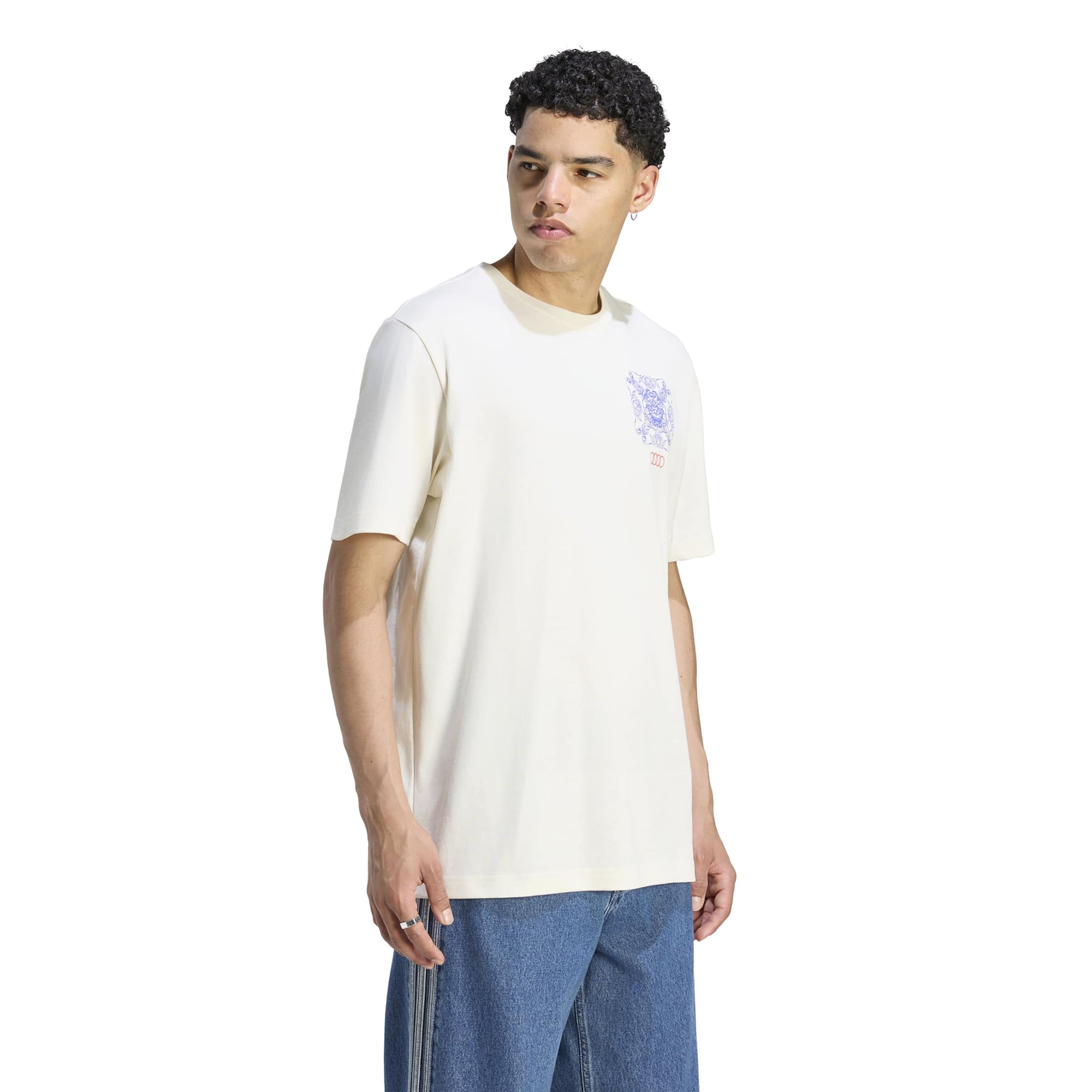 T-shirt blanc adidas pour homme, édition Audi Grand Prix de Singapour