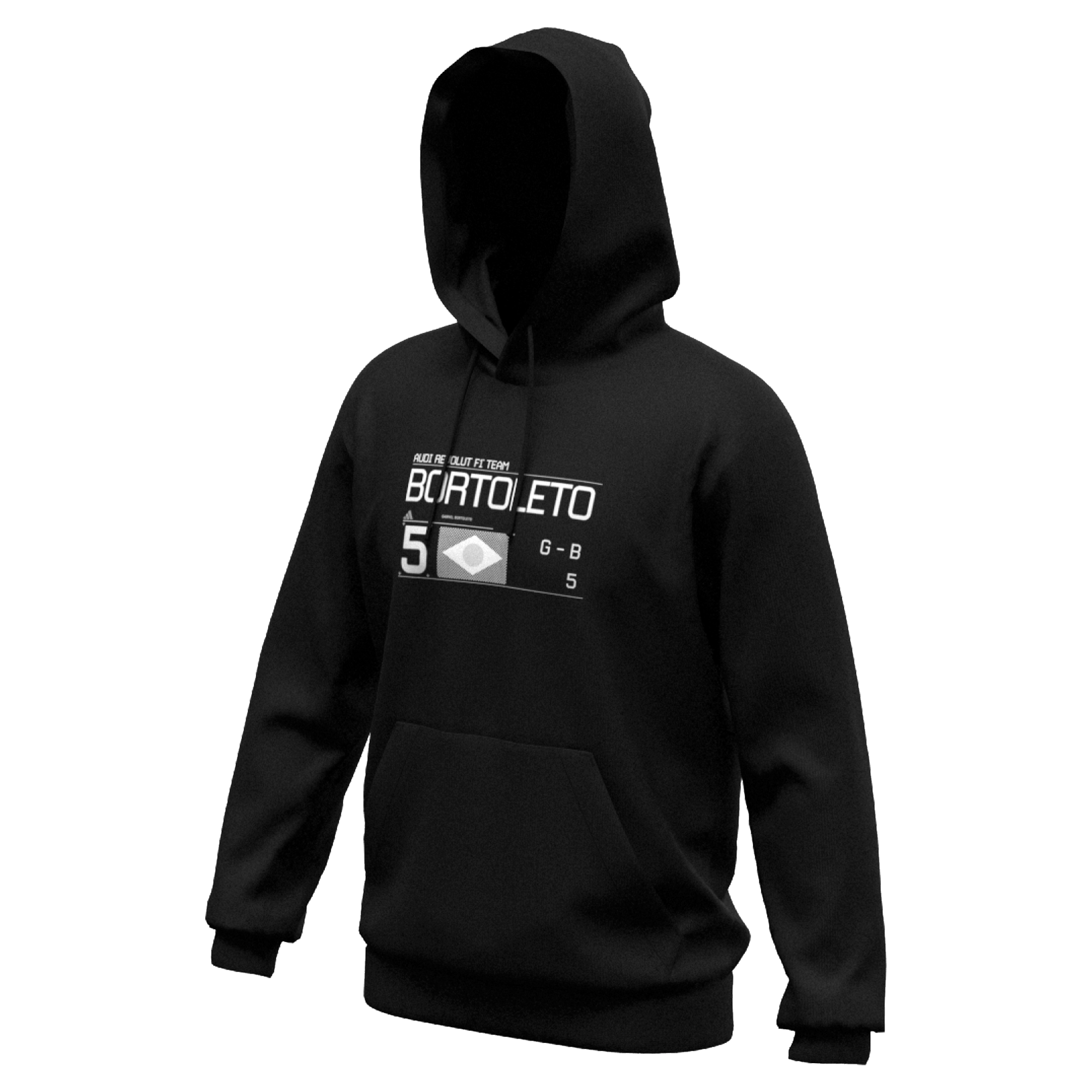 Sweat à capuche unisexe adidas Gabriel Bortoleto noir Audi Neon Name Graphic Tri-Blend