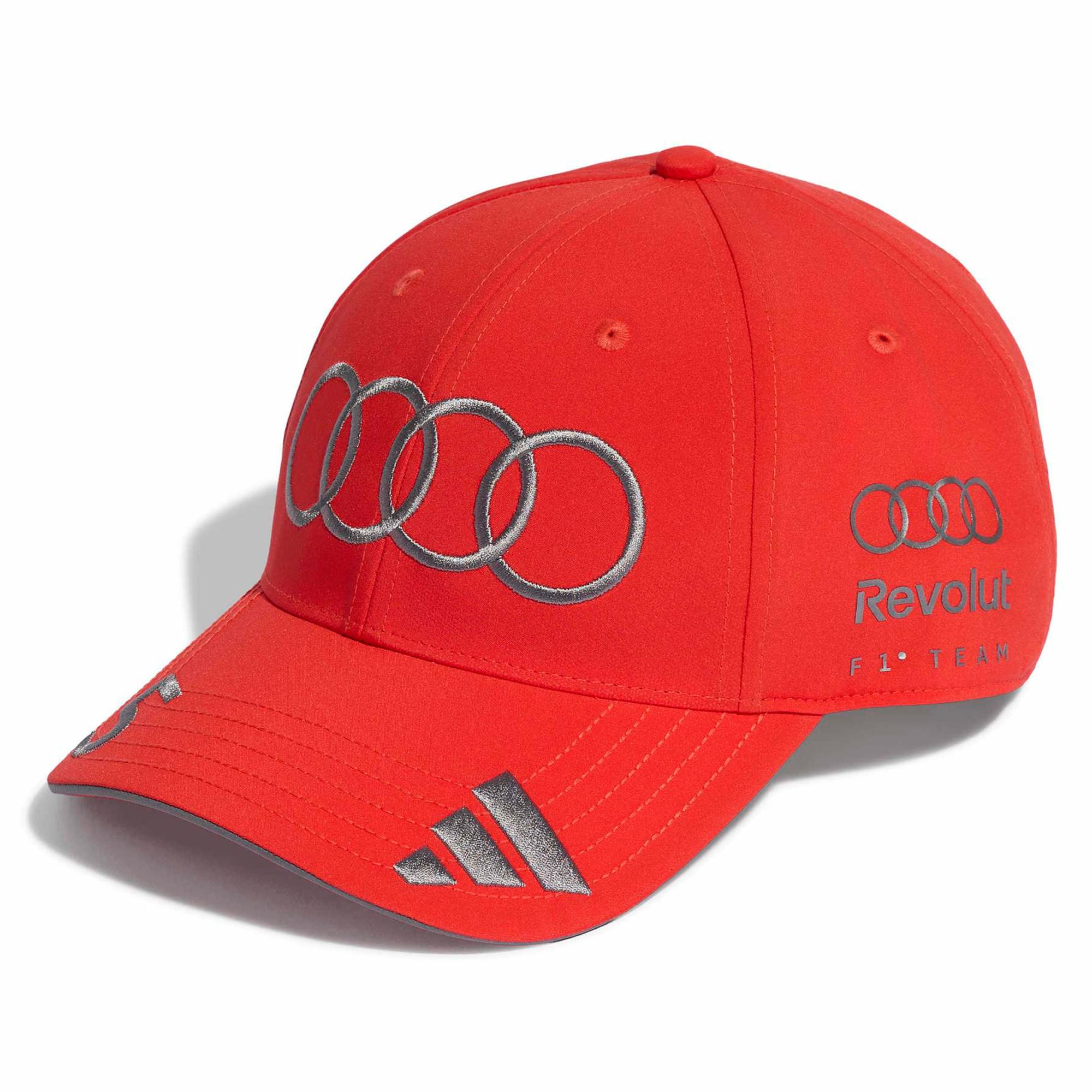 Casquette unisexe adidas Gabriel Bortoleto rouge, pilote de l'écurie Audi, ajustable